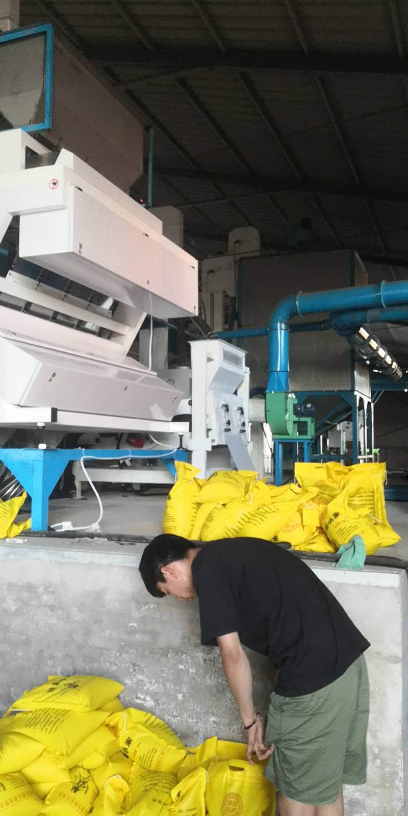 內蒙赤峰敖漢旗羊場NZJ30B大米成套加工設備安裝調試完畢